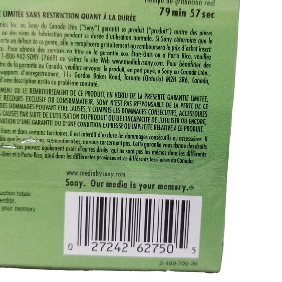 Sony CD - RW 5 Pack Blank Discs 700MB 80 Min Rewritable 5CDRW700L New, Sealed - Picture 4 of 15